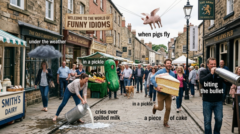 50 Funny Idioms in English With Meanings and Examples